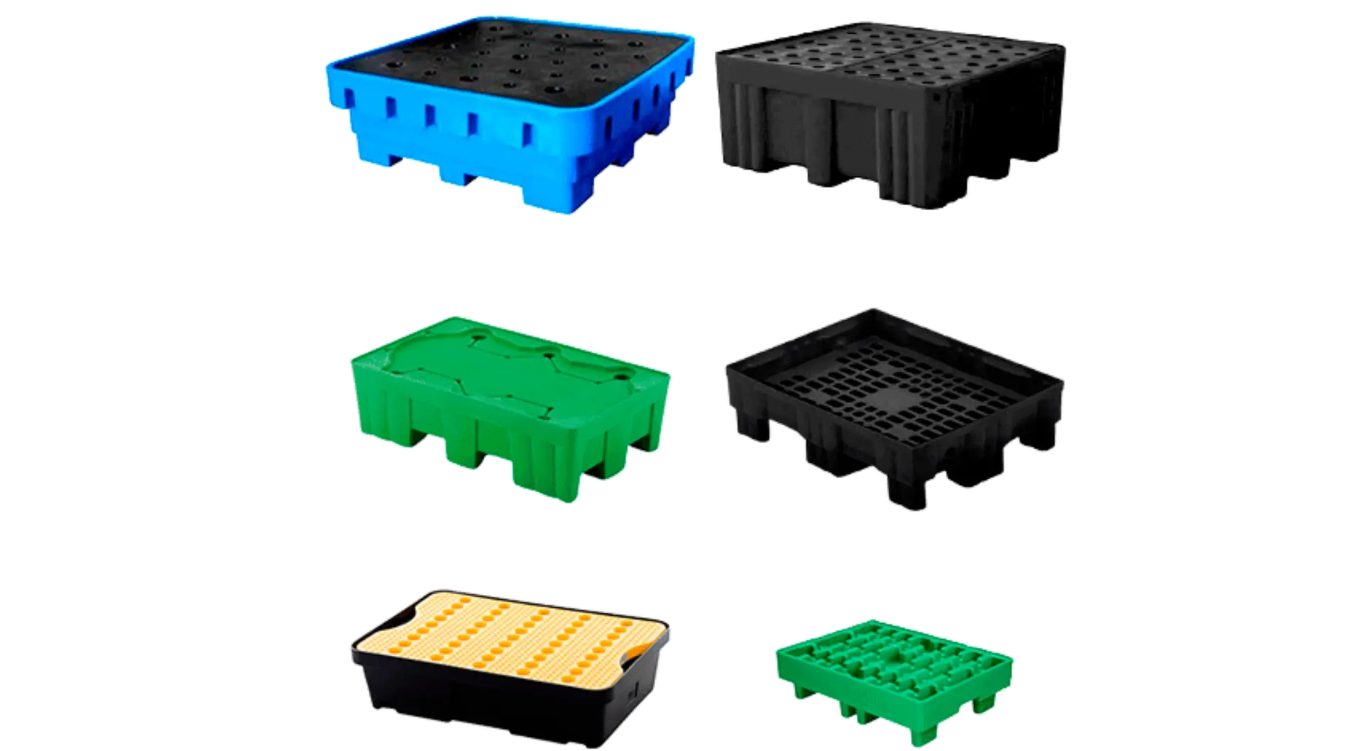 palets de retención para liquidos, de varias capacidades