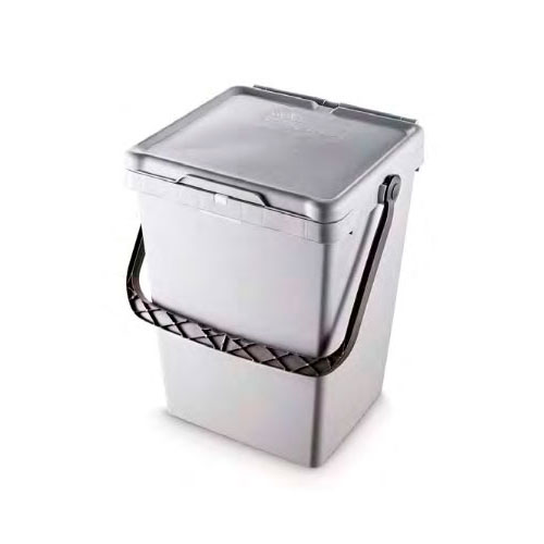 CUBO COCINA ECOBOX CON ASA PLASTICA MARRON