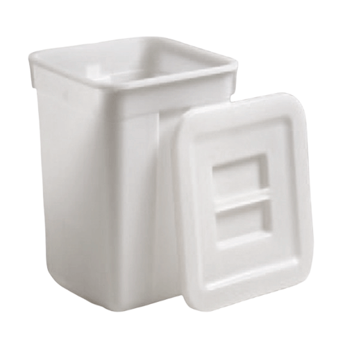 BARREÑO ALIMENTARIO CUADRADO CON TAPA   60L