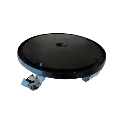 BASE REDONDA NEGRA C/R BARREÑO 50L/70L/95L  370Øx95mm