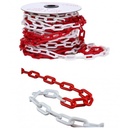 PAQ. 25ML CADENA SEÑALIZACIÓN BL/ROJA 8 MM