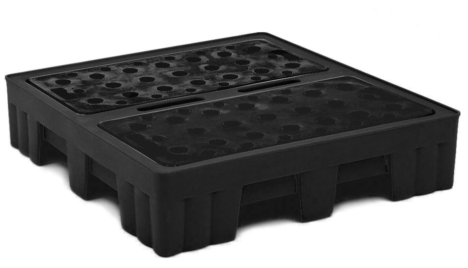 PALET DE RETENCION 240L NEGRO 4B 1300x1300x285mm