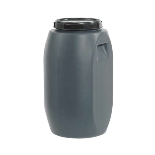 BIDON 60L GRIS TAPA ROSCADA LADOS PLANOS