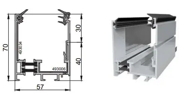 PERFIL RPT AL.40mm SUPERIOR/LATERAL L:6m