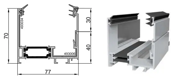 PERFIL RPT AL.60mm SUPERIOR/LATERAL L:6m