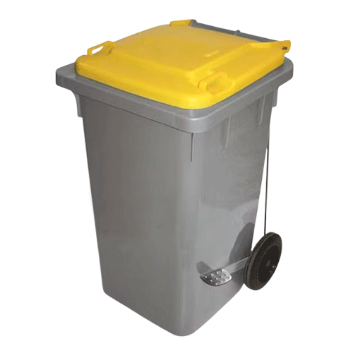 [4000000798] CONTENEDOR 80L CON PEDAL  GRIS/AMARILLO490x525x655 AR