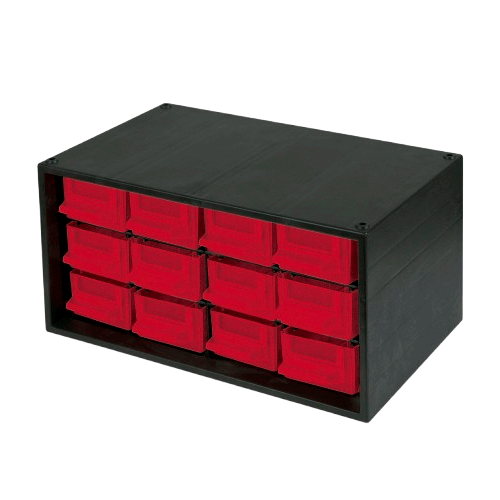 [4000023181] MULTIBOX 12 CAJONES ROJO 280x167x140 MM