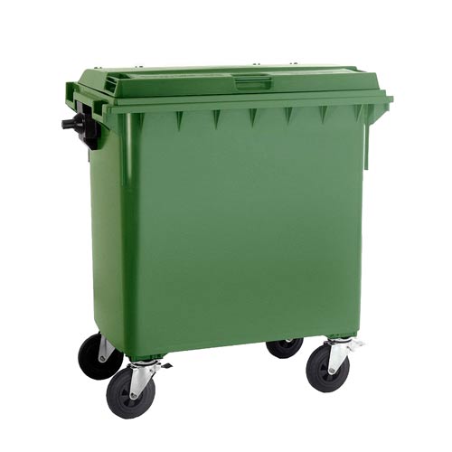 [4000000717] CONTENEDOR  660L CITYBAC TAPA PLANA 4 RUEDAS VERDE