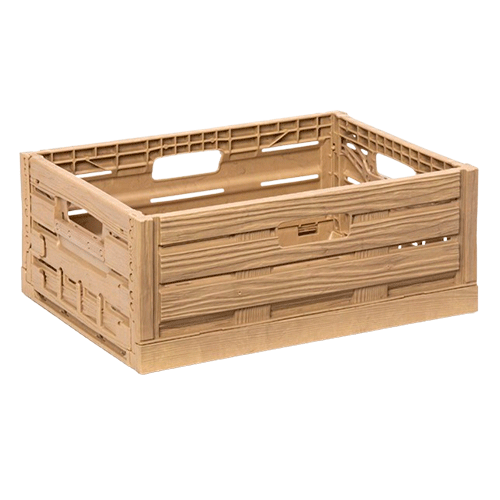[OE400257] CAJA PLEGABLE EFECTO MADERA 400x300x163mm
