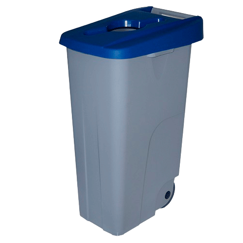 CONTENEDOR RECICLAJE RUEDAS ENCAJABLE 110L